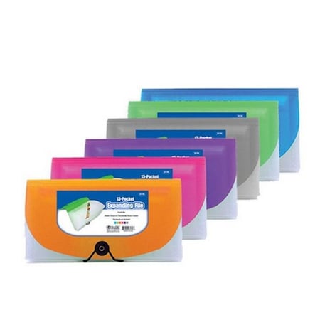 Bazic Products Bazic   13-Pocket Check Size Poly Expanding File24PK BA36456